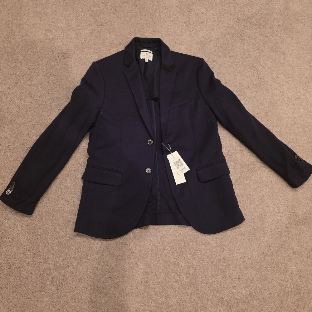 Elegant Navy Men's Blazer By Construct